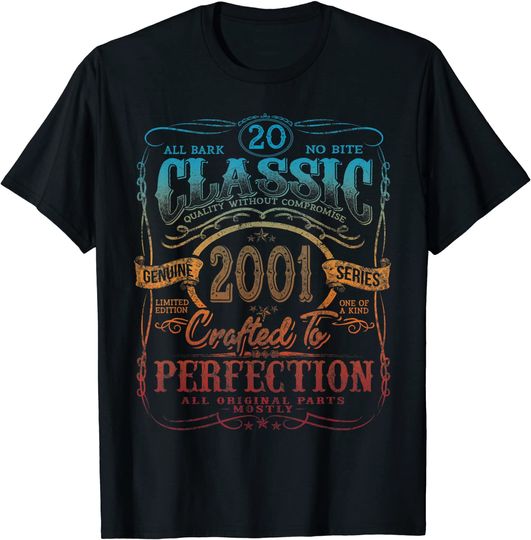 Discover Vintage 2001 Limited Edition Gift 20 years old 20th Birthday T-Shirt
