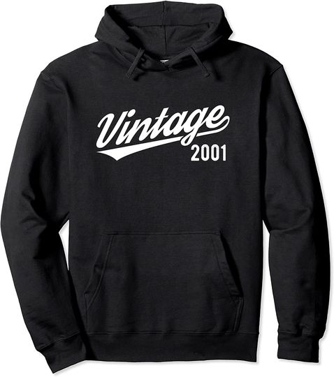 Discover Born In 2001 Vintage 20th Birthday Gift Pullover Hoodie