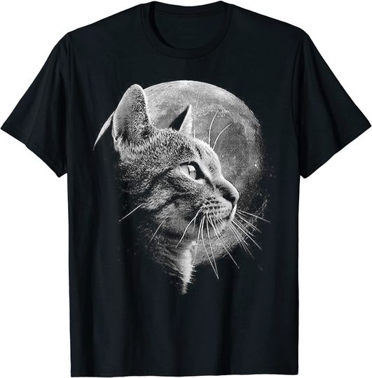 Cat With Moon - Cat T-Shirt