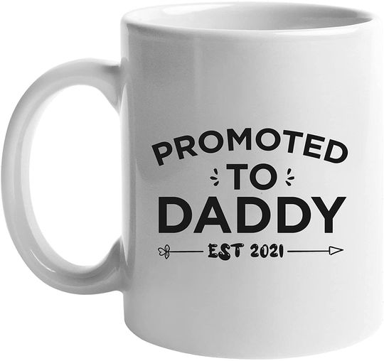 Promoted to Daddy - Matching Family Mug- Pregnancy Announcement Mug - Personalized Coffee Mugs - For new dad gift,expecting dad