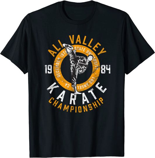 Discover Old School All Valley Karate Championship Retro Graphic T Shirt