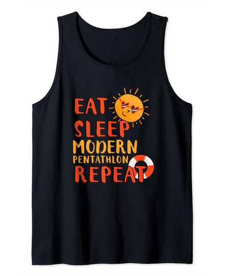 Eat Sleep Modern Pentathlon Repeat Tank Top