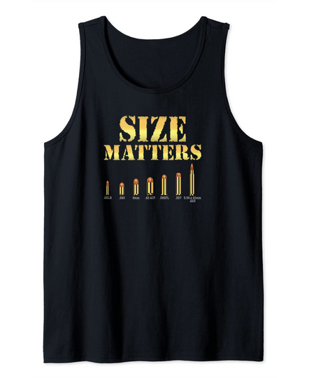 Size Matters Bullet Shirt Gun Shooting Tank Top