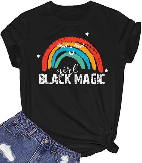 FCYOSO Black History T Shirts,Black Girl Magic Shirts for Women