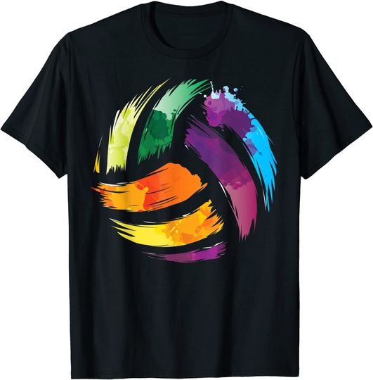 Colorful Volleyball Colorsplash Ball T Shirt