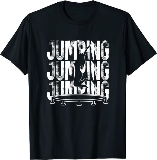 Trampoline Jumping Lover Word Theme Graphic Design T-Shirt