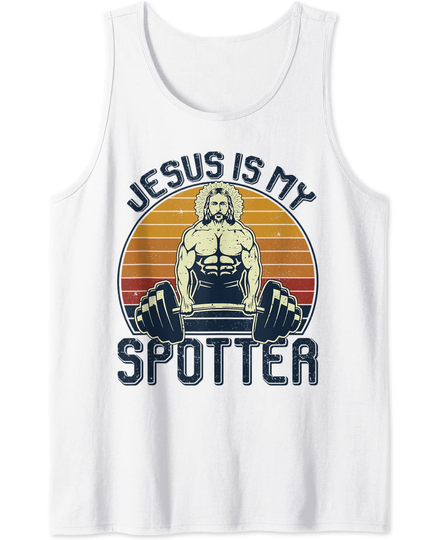 Discover Jesus Is My Spotter Tank Top