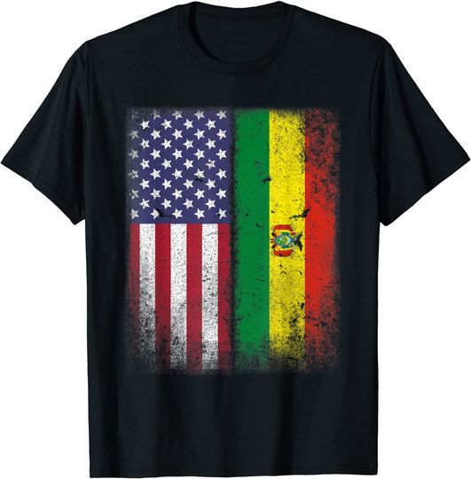 Bolivian American Flag T Shirt