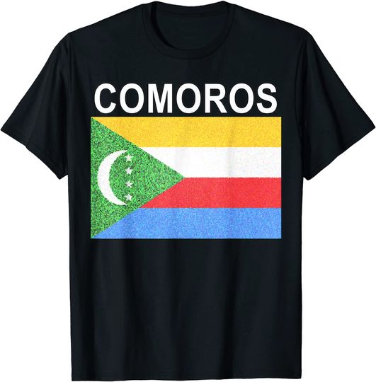 Artistic-style National Flag of Comoros T-Shirt