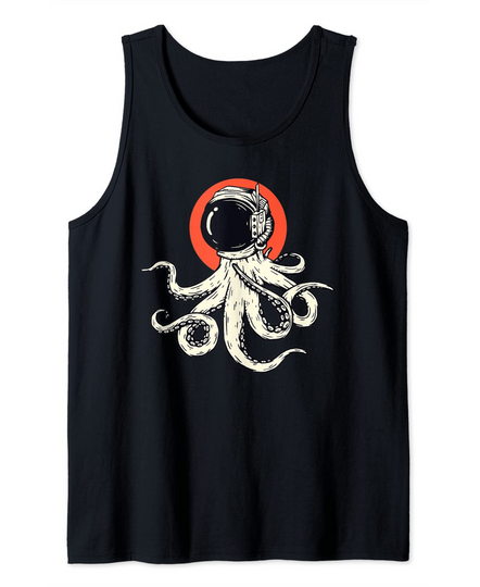 Octopus Alien Outer Space UFO Mars Scifi Tank Top