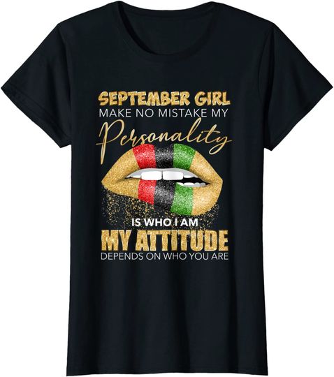 September Girl Lips Black Lives Matters BLM Virgo Woman T Shirt