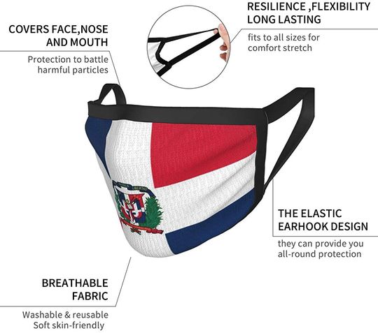 Dominican Republic Flag Reusable Face Mask