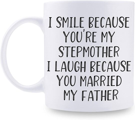 Stepmom Birthday Gifts from Daughter Son - Mothers Day Gifts for Stepmom, Coffee Mug for Women, Stepmom, Stepmother, Her Stepmom Cup