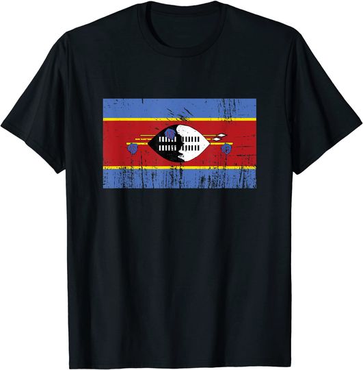 Discover Eswatini Swaziland Flag Gift Football T-Shirt