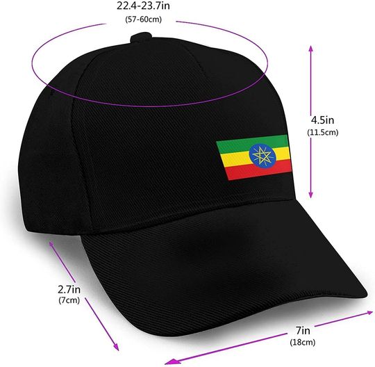 Inspier White Flag of Ethiopia Baseball Hat