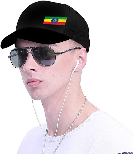 Inspier White Flag of Ethiopia Baseball Hat