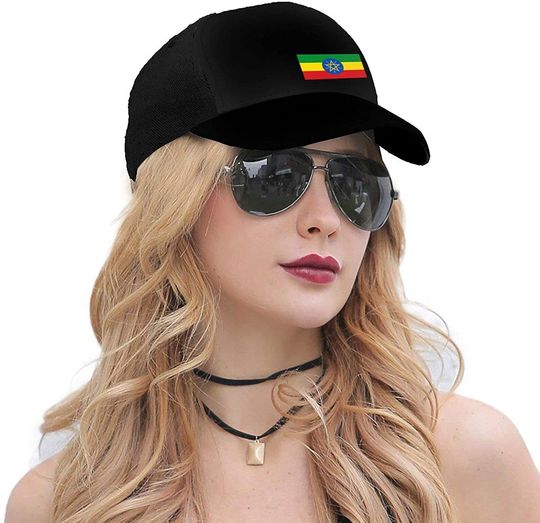 Inspier White Flag of Ethiopia Baseball Hat