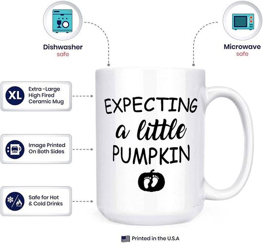 Personalized Expecting A Little Pumpkin Coffe Mug,pregnancy Mug,mommy To Be,gender Reveal,maternity,pumpkin Pregnancy,fall Pregnancy,halloween Pregnancy, Ceramic Novelty Coffee Mugs