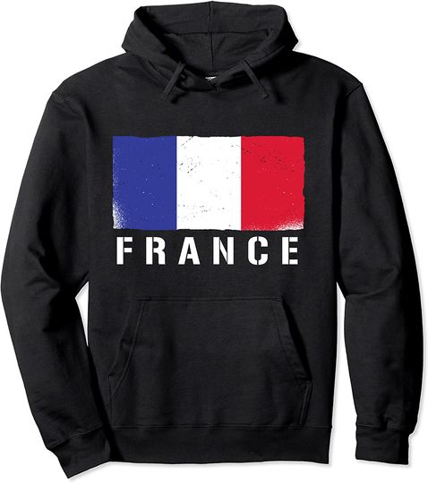 France Grunge Flag Soccer Jersey 2021 French Football Team Pullover Hoodie