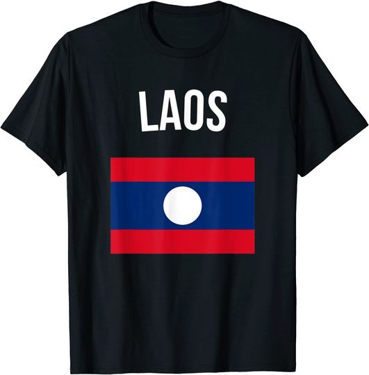 Laos Flag T Shirt