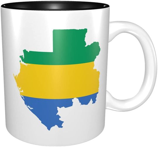 Ceramic Coffee Mug Flag map of Gabon