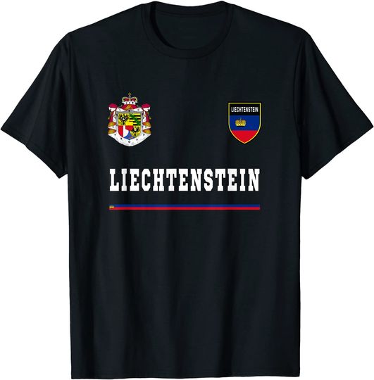 Liechtenstein Flag Football T Shirt