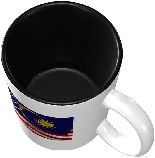 Ceramic Coffee Mug Flag of Malaysia and USA