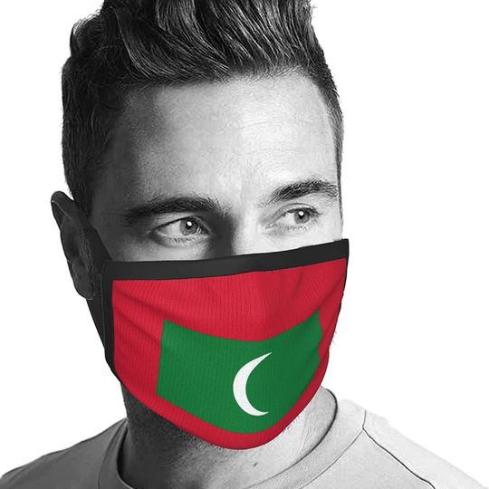 Flag of Maldives Face Mask Adult Unisex