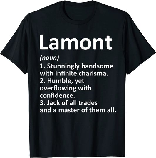 LAMONT Definition Personalized Name Birthday Gift Idea T-Shirt