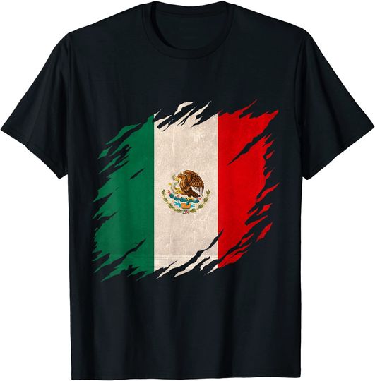 Vintage Mexico Mexican Flag Pride Gift T-Shirt