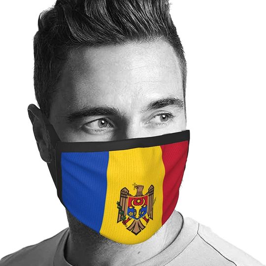 Flag of Moldova Funny Face Mask