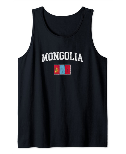 Mongolia Flag Vintage Tank Top