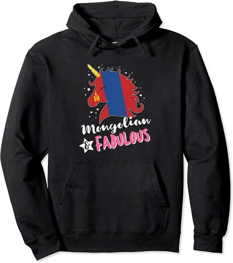 Unicorn Mongolia Flag Pullover Hoodie