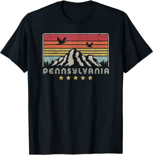 Pennsylvania Retro Style PA USA T Shirt