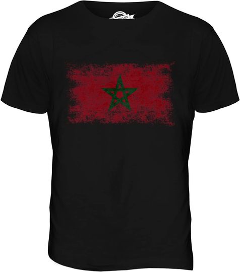 Discover CandyMix Men's Morocco Distressed Flag T Shirt