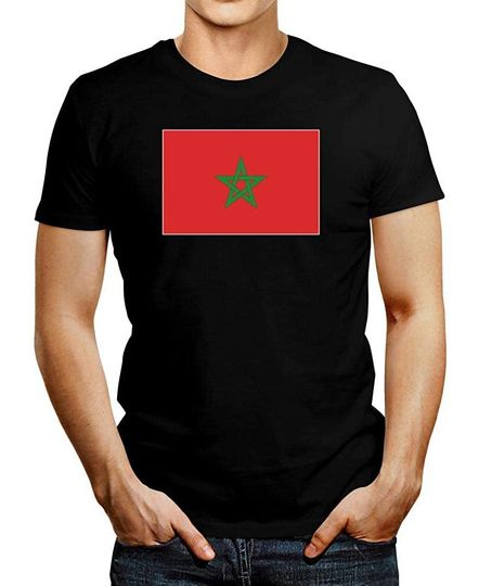 Discover Idakoos Morocco Flag Rectangular T-Shirt
