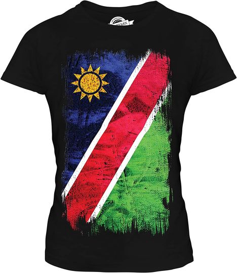 Discover CandyMix Women's Namibia Grunge Flag T Shirt