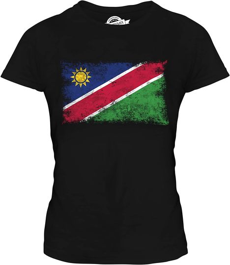 Discover CandyMix Women's Namibia Distressed Flag T Shirt