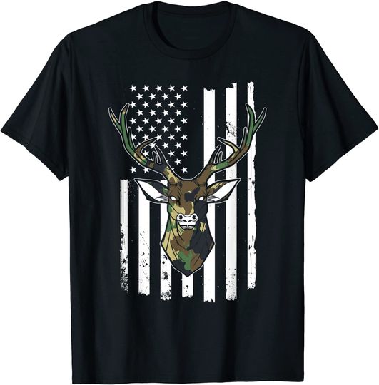 Camouflage Hunting Buck Deer Hunter T-Shirt