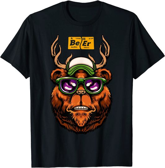 Mens Funny Bear Beer T-Shirt