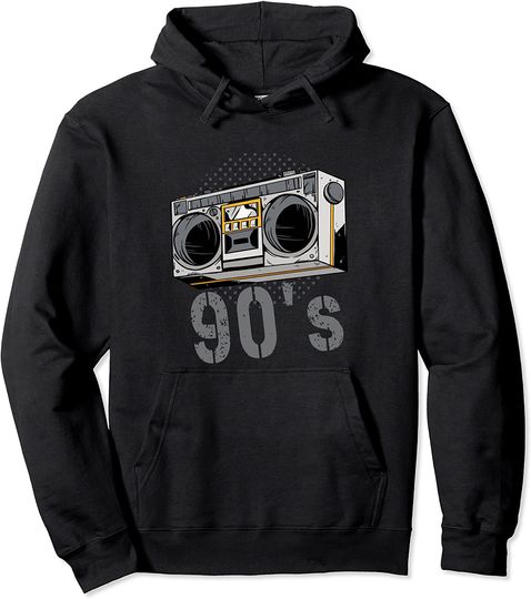 Ghetto Blaster Hip Hop Rap Vintage 80's 90's Music Pullover Hoodie