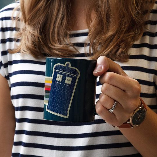Doctor Who Ceramic Coffee Mug - Tardis and Rainbow