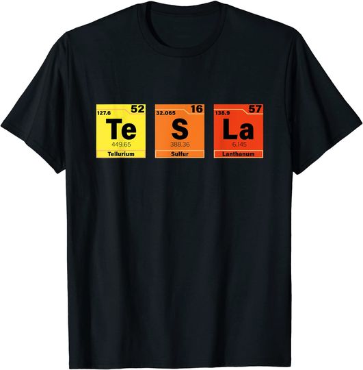 Tesla Periodic Table Te S La T-Shirt