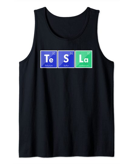 Tesla Periodic Table - Electric Vehicles EV - 3 Y X - Model Tank Top