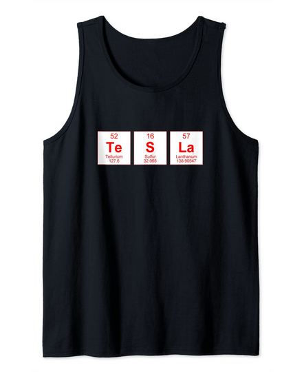 Periodic-Table-Tesla Tank Top