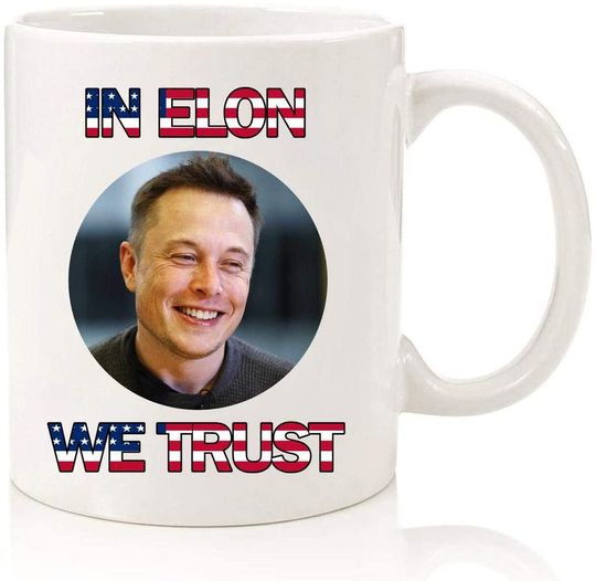 Elon Musk Mug - In Elon We Trust - Tesla Spacex Stock Trader Fan - Triple WTF Chart