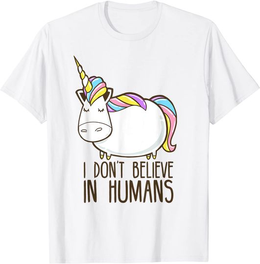 Discover I Don't Believe in Humans Unicorn T-Shirt