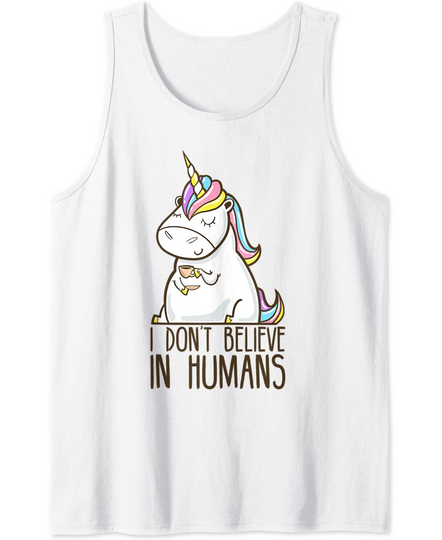 Discover I Don't Believe in Humans Unicorn Tank Top