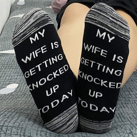 2 Pairs gift Socks IUI Lucky, My Wife Is Getting Knocked Up Today