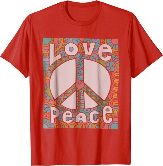 Peace T Shirt 60s 70s Tie Die Hippie Costume T Shirt
